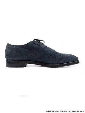 Bally Scandor Oxford Brogues in Dark Blue Nubuck Leather US 10.5 UK 9.5 623827